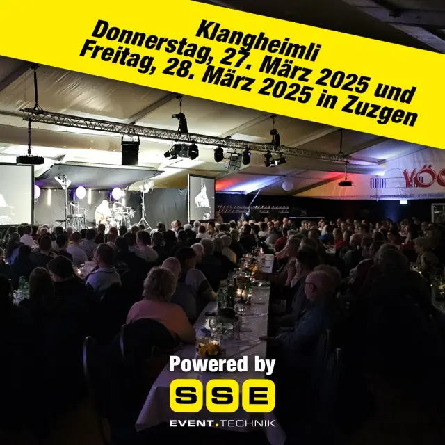Klangheimli: Musikalisches Highlight in Zuzgen! - Seid dabei, wenn am Donnerstag, 27. Mrz 2025 und Freitag, 28. Mrz 2025 das Klangheimli in Zuzgen seine Tore ffnet!